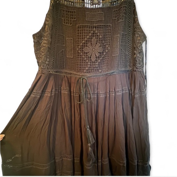 Free People Black Pleated Backless Sundress - Picture 7 of 8